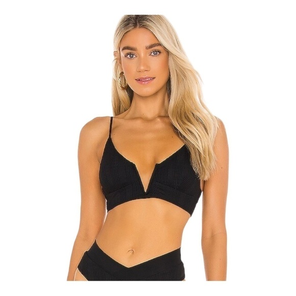 L*Space Siren Bikini Top in Black NWT - Picture 1 of 5